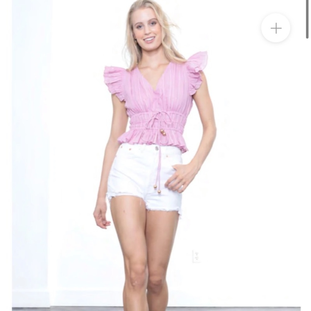 Karina Grimaldi pink crop top NWT